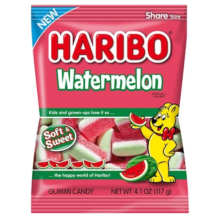 HARIBO Haribo Confectionery Watermelon Gummies 4.1 oz. Bags, PK12 72333